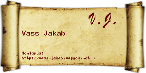 Vass Jakab névjegykártya