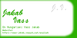 jakab vass business card